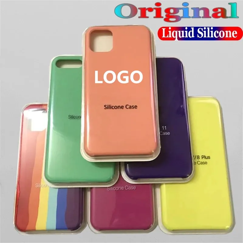 

high quality phone case for iphone 12 11 pro max 12mini 7 8 plus xs max xr silicon case with logo, 70 colors
