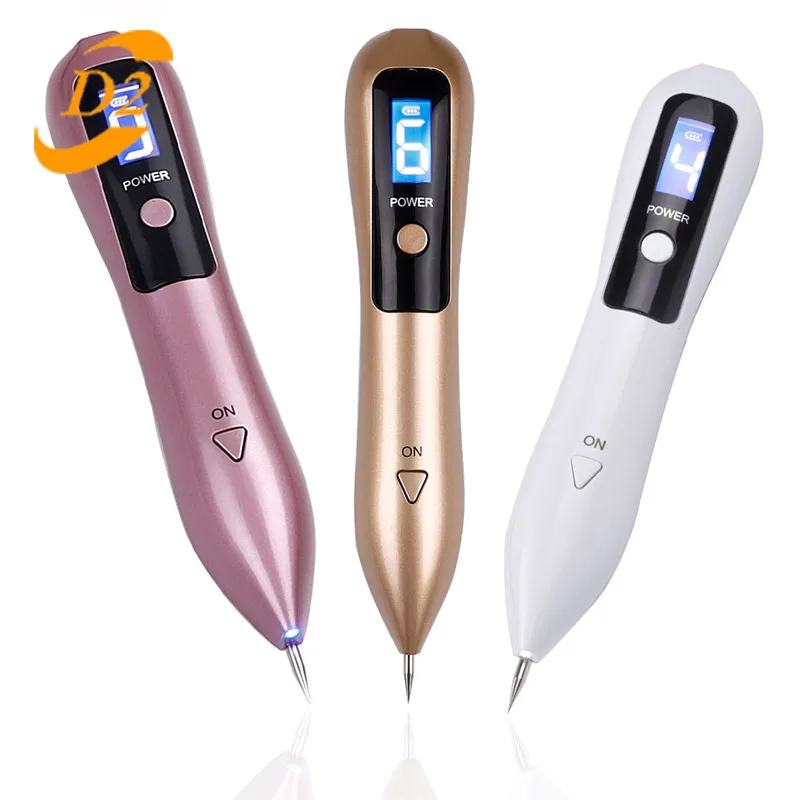 

LCD Plasma Pen LED Lighting Laser Tattoo Mole Removal Machine Face Care Skin Tag Removal Freckle Wart Dark Spot Remover, Gold/white/rose gold/silver gray/red plasma tattoo removal pen