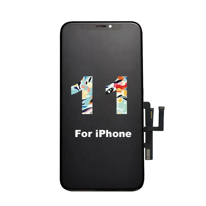 

Mobile screen for iphone 11 display for iphone X XS Max Xr 11 pro max 10 12 OLED INCELL OEM LCD for iphone 11, Black
