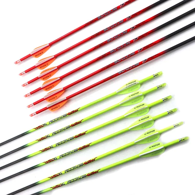 

Hottest Colorful Spine 400 / 500 / 600 / 700 / 800 / 900/1000 ID 4.2mm Orange and yellow Carbon arrow and bow