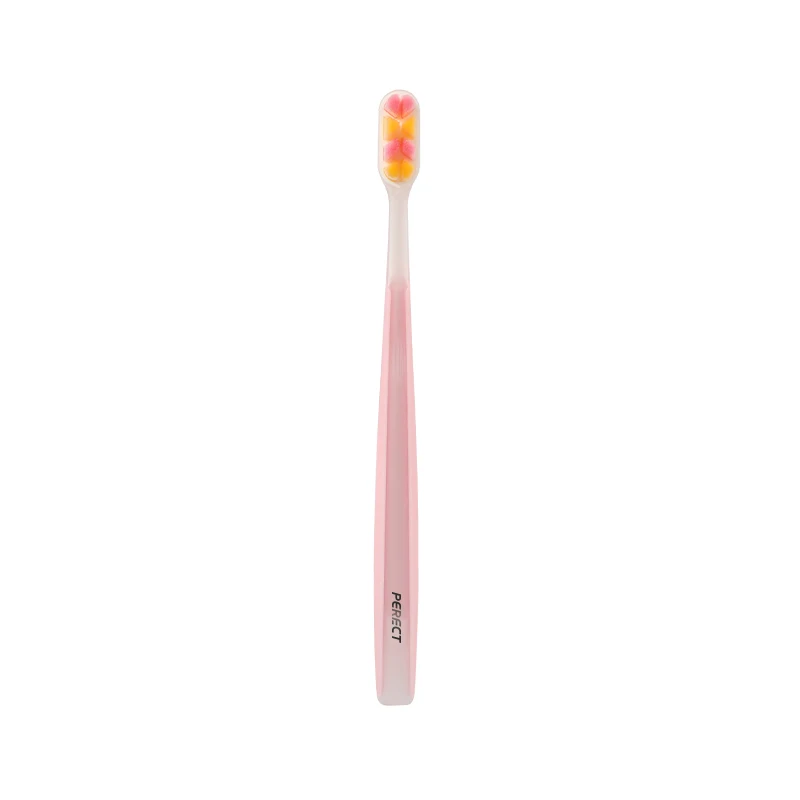 

PERFCT Wholesale Reusable Adult Tooth Brush Million Fiber Nano Soft Toothbrush Anchorless Tufting Eco-friendly Plastic Nylon, Customized color