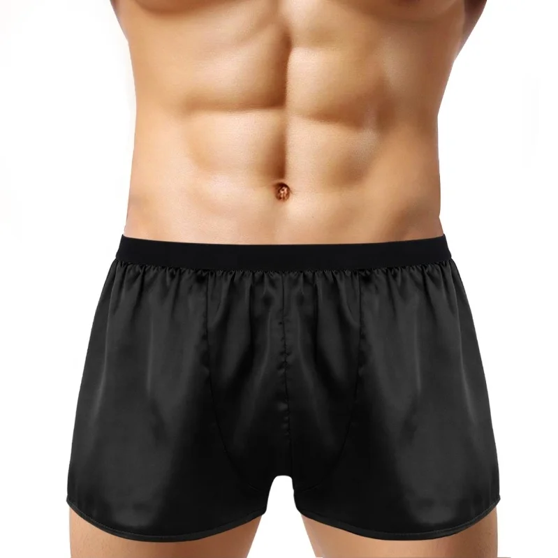 

M-XL Mens Lightweight Shiny Boxer Shorts Panties Lounge Sports Short Pants