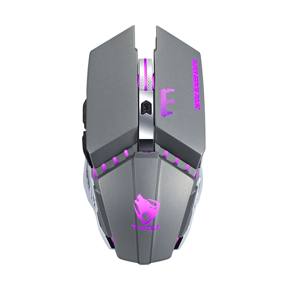 

Rechargeable Computer Gaming Mouse Unique with Silent Click 4 Breathing Led Light Mouse