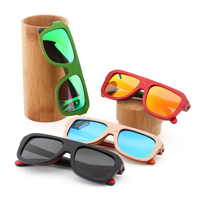 

DL Glasses fashion wholesale new arrivals square grain sunglass outdoor children Bamboo polarized Sunglasses 2022 gafas de sol