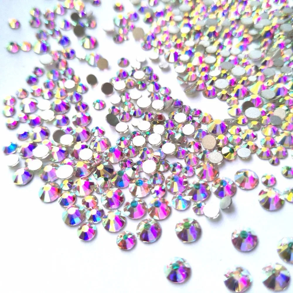 

Hot Selling Flat Rhinestone Round Glass Nail Rhinestone DIY Nail Art Jewelry Decoration Rhinestone