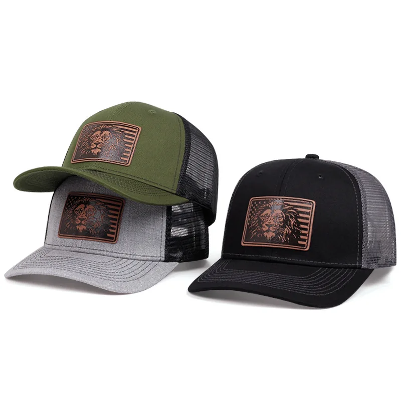 Leather Patch Trucker Cap