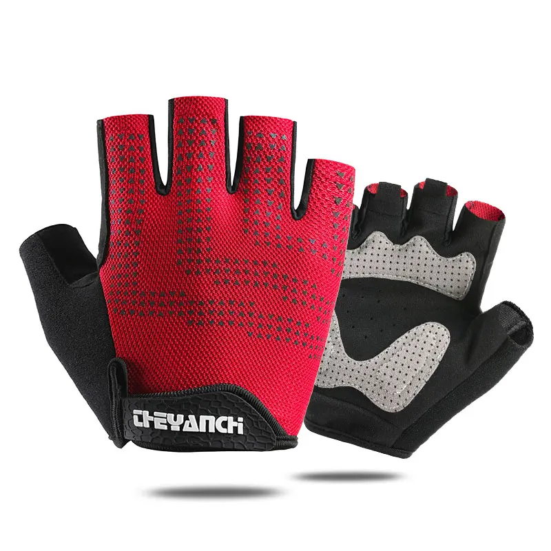 

Breathable reflective warning cycling comfortable sports finger bicycle gloves
