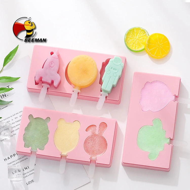 

Beeman Reusable Silicone Ice Cream Mold Mould Moulds Popsicle Stick Container Cone Molds Sticks Trays