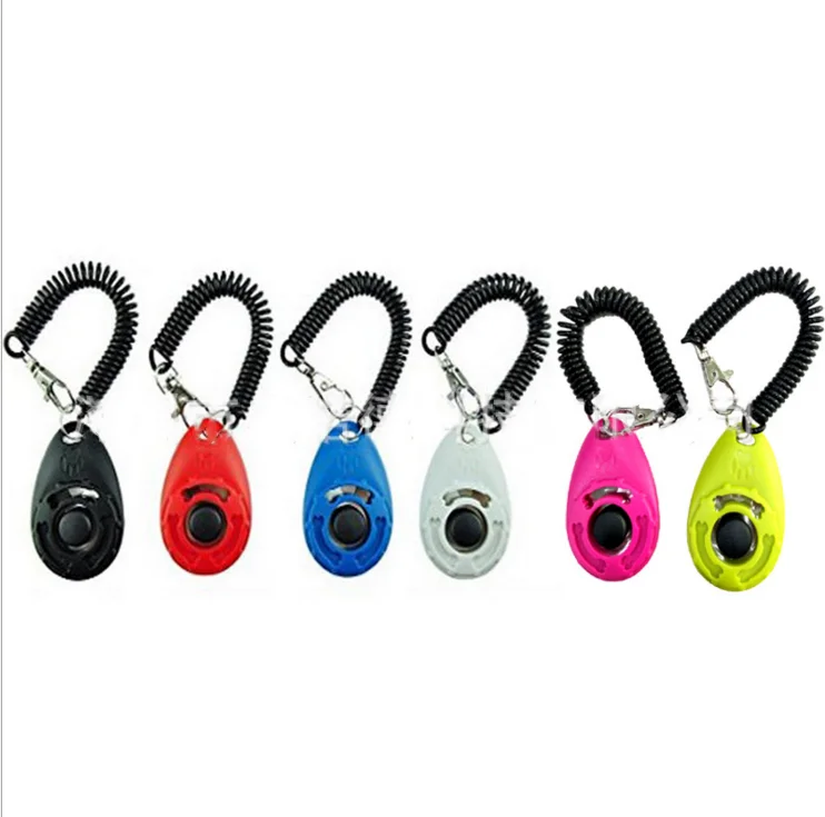 

Wholesale nice price fashion popular Coloful Dog trainer whistle clicker pet training clicker