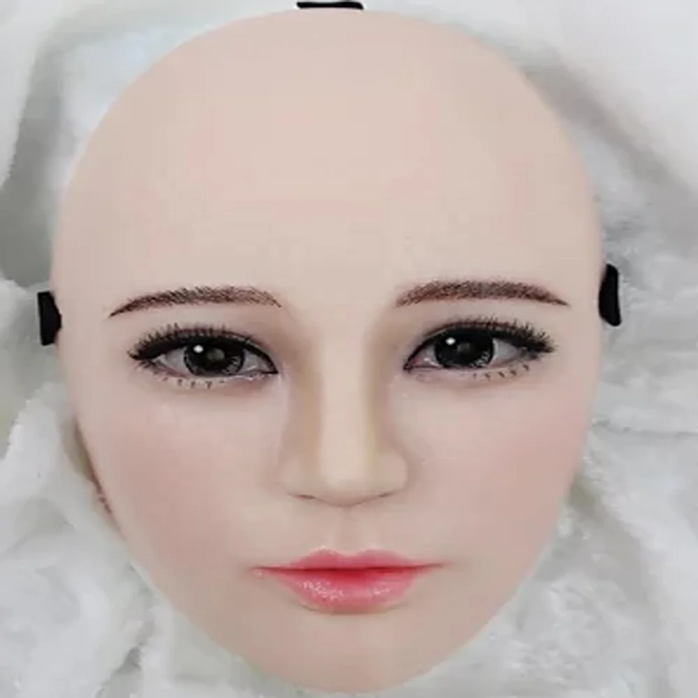

Top quality realistic female face masks, masquerade face mask movie costumes, half head halloween mask