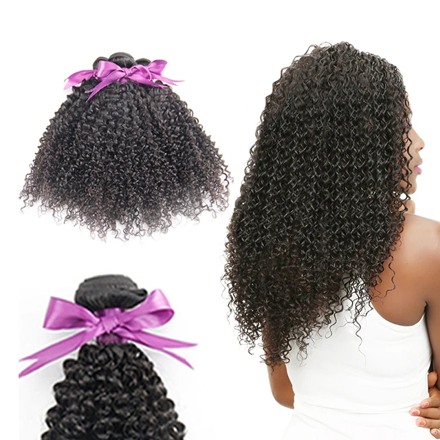 

Free sample 100% Virgin human hair weave bundles vendor, Brazilian Kinky curl hair extension for black women