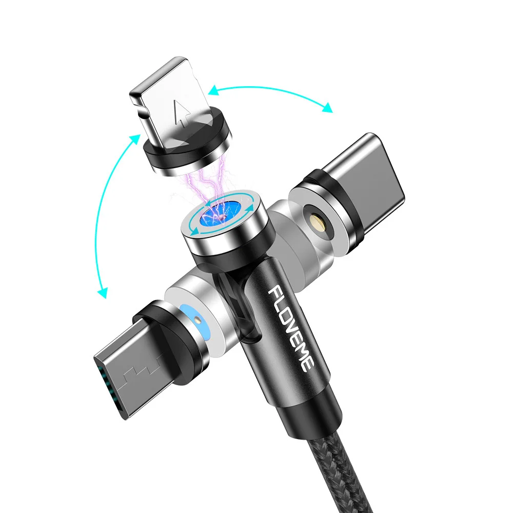 

High Quality 540 Degree of the New 3in1 2.1A Fast Charging Magnetic Sucker Data Cable