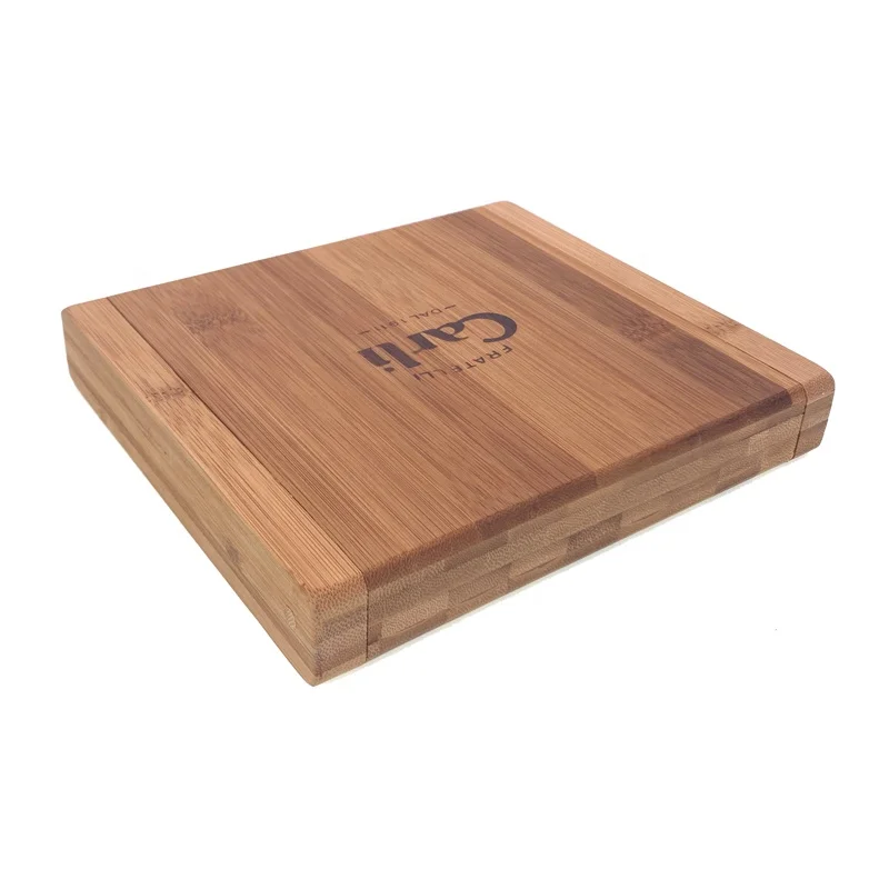 
Easy storage 4pcs cheese knife set in bamboo box 