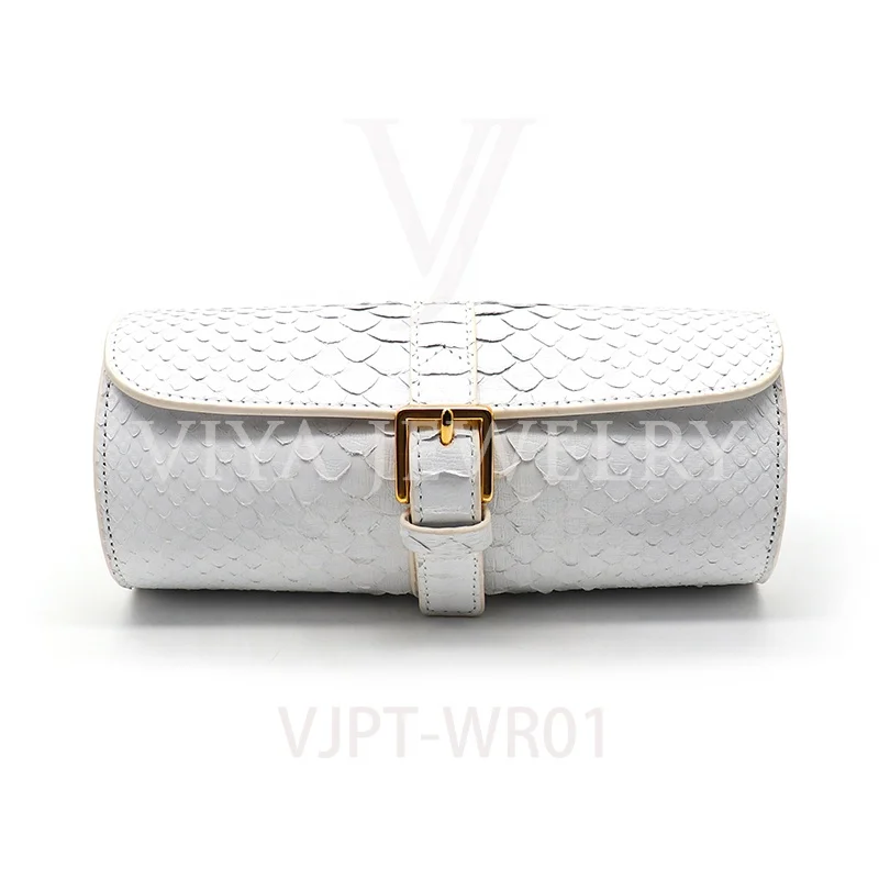 

Luxury Python Leather Watchroll Credit Wallet Luxury Watch display box Watch package box, 10 different colors
