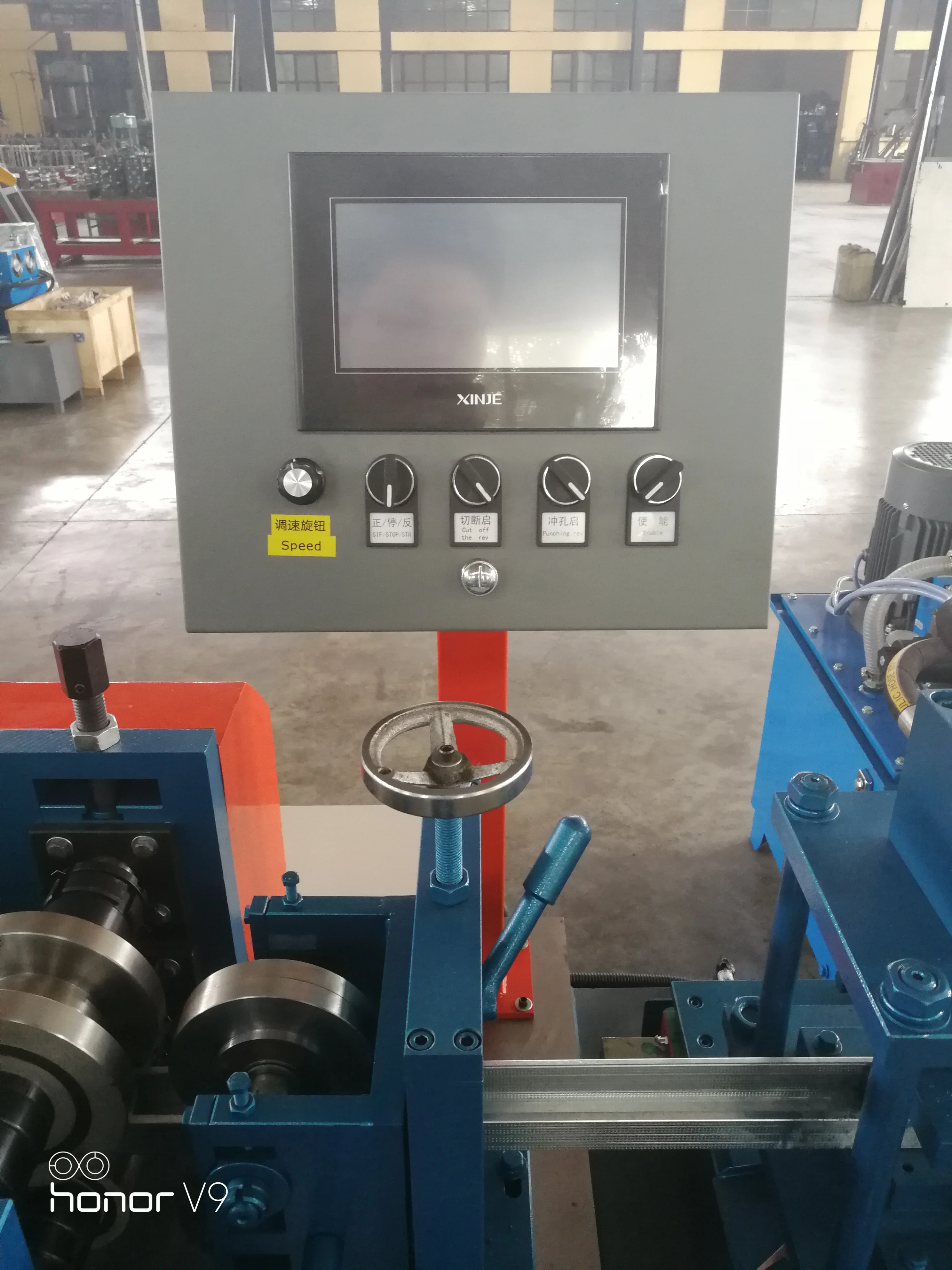 PLCcontrol system of Omega type furring stud and truck roll forming machine