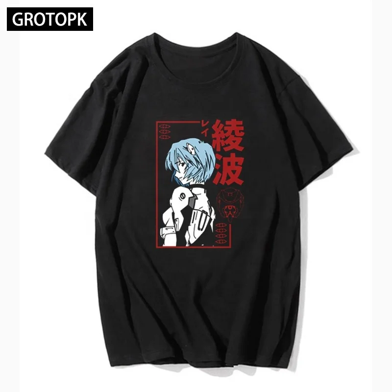 

Funny Japan Anime Rei Ayanami Hip Hop T Shirt Men Manga Unisex Streetwear T-shirt Casual Short Sleeve Oversized Tshirt Homme, Picture