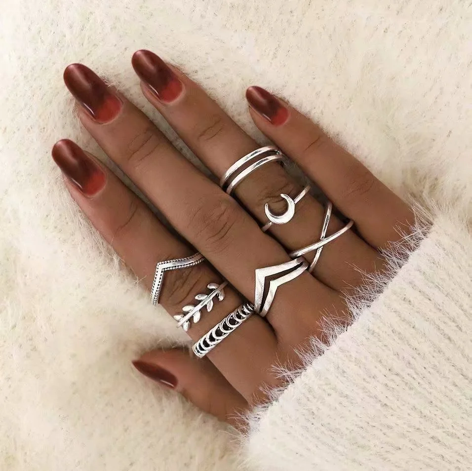 

Fashion silver Moon Ring set for women Wholesale N2010171, Picture
