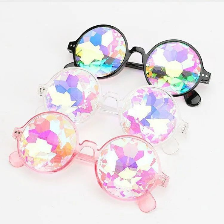 

Disco Mosaic Ball Sunglasses Kaleidoscope Glasses Party Eyeglasses, 3 color