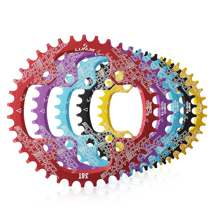 

Mountain Road Bicycle Parts 32T 34T 36T 38T Mountain Bike Round Chainring Colorful Bicycle Chainwheel, Picture shows