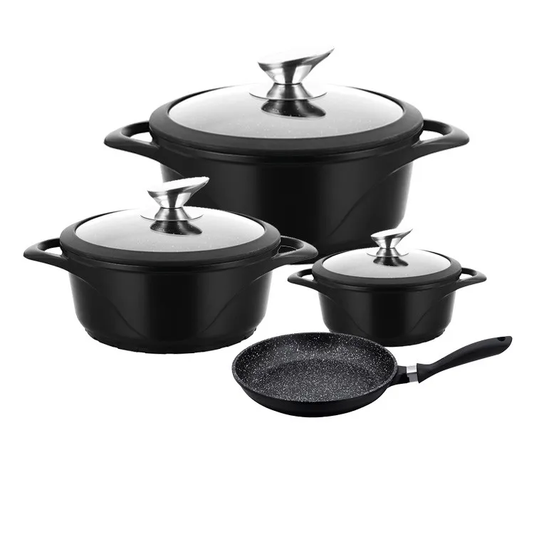 German Cookware Die Casting Aluminium Induction Bottom Marble Nonstick