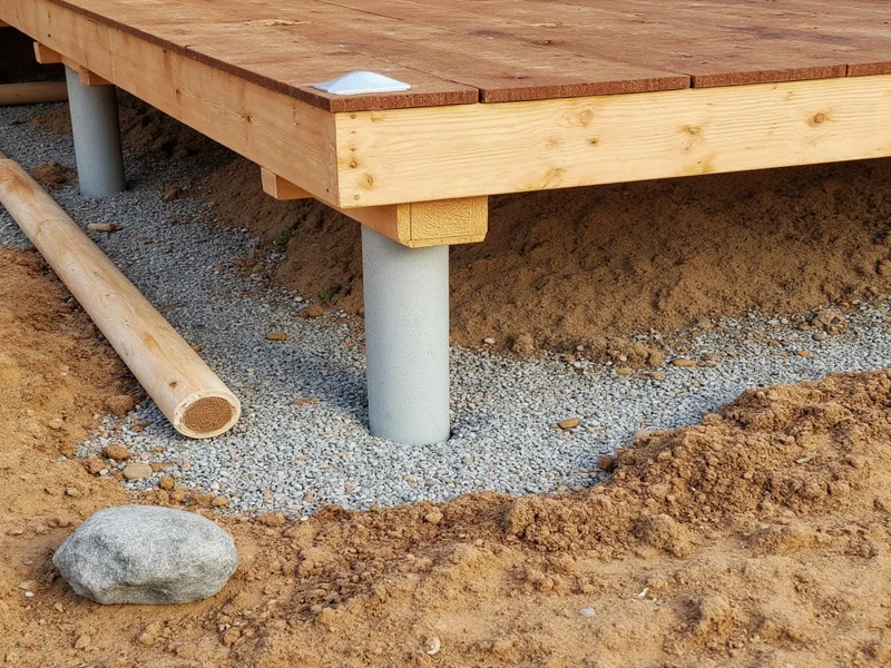 Proper deck footing installation with concrete tube