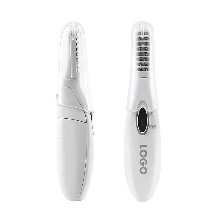 

Wholesale Custom Long Lasting Curling Plastic Electric Beauty Tool Mini Heated Electric Eyelash Curler, White/custom
