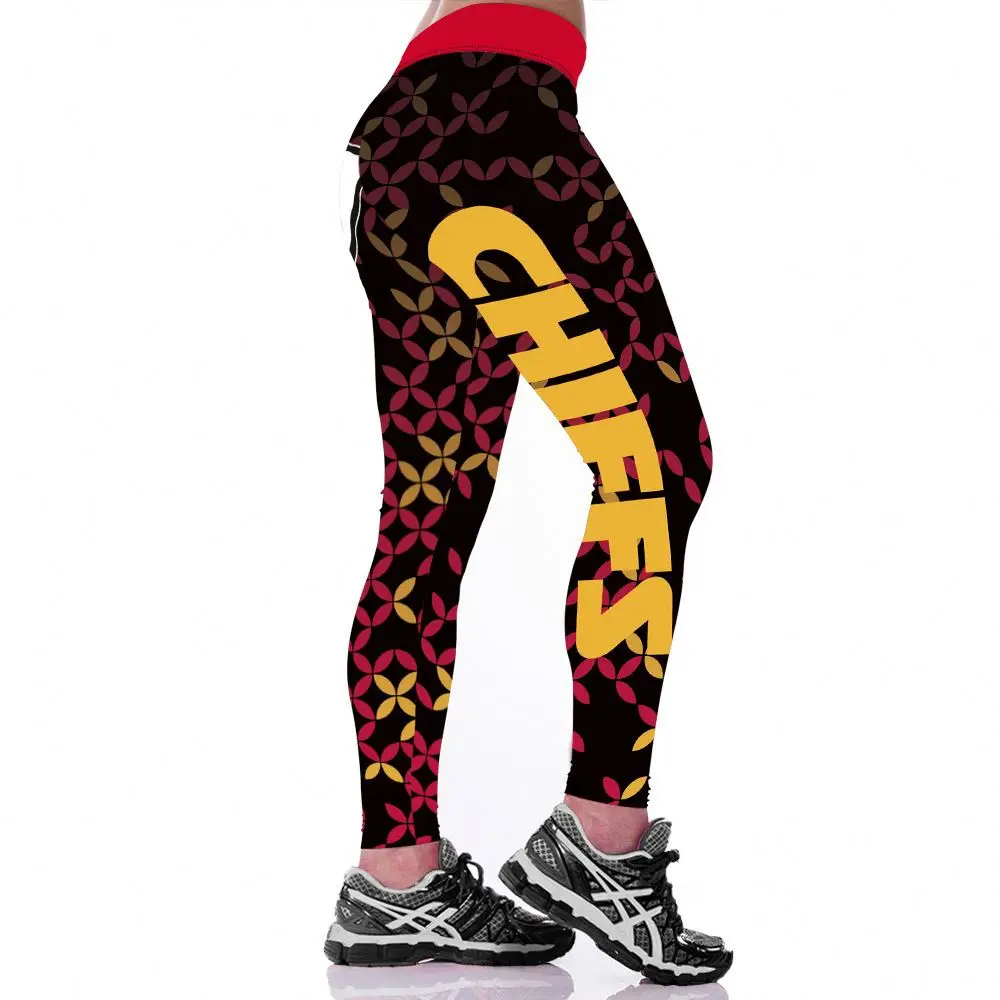 

New Women Rugby Basketball Team Clothing printed athletic gym leggings Different Team Logo Football Baseball Hockey leggings, Customized color