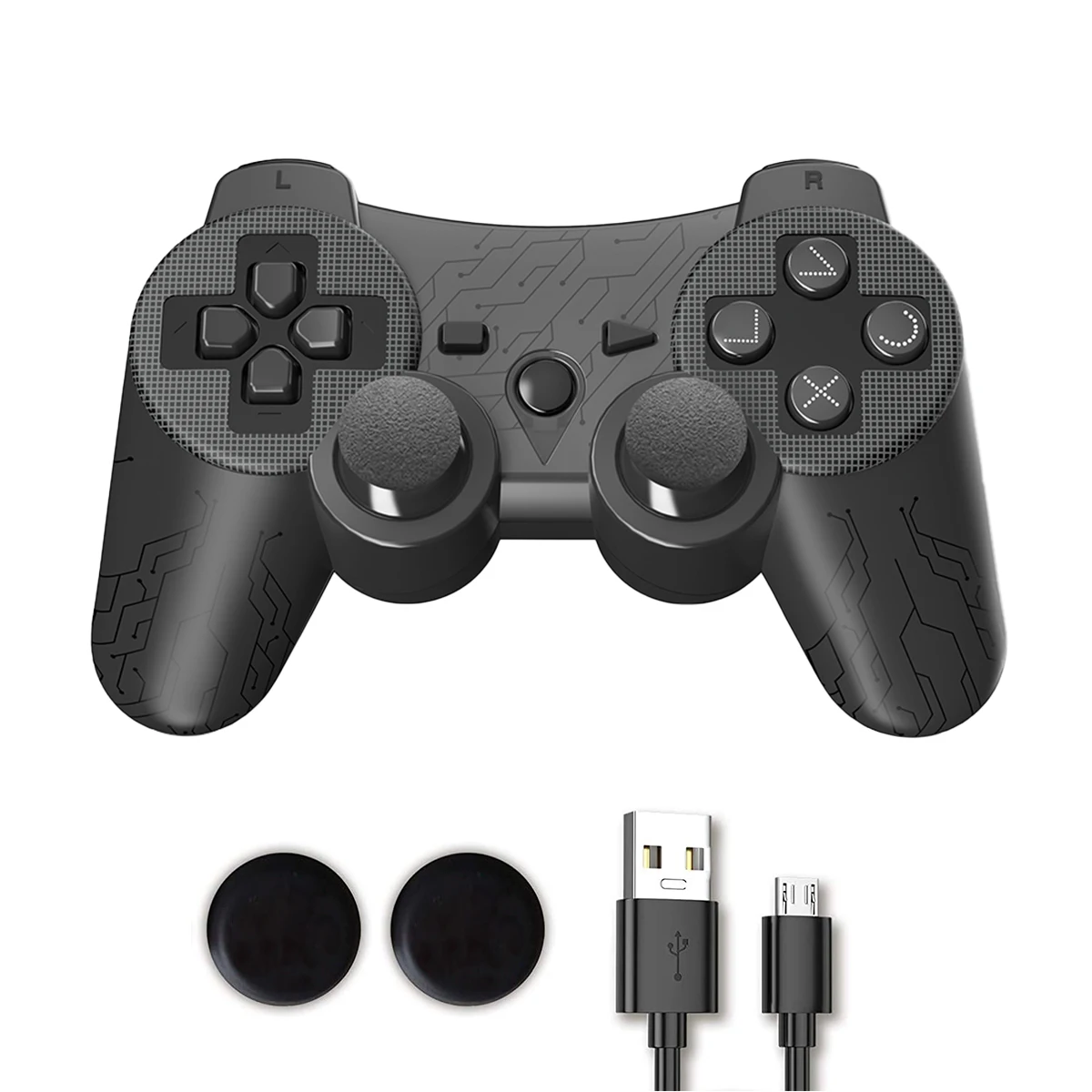 

new style Supplier High Quality Portable black Gaming wireless Controller Gamepad For ps3 joystick