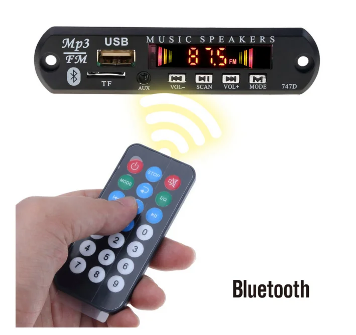 

Bluet00th Receiver for Car Kit MP3 Player Decoder Board Color Screen FM Radio TF USB 3.5 Mm AUX Audio For XS