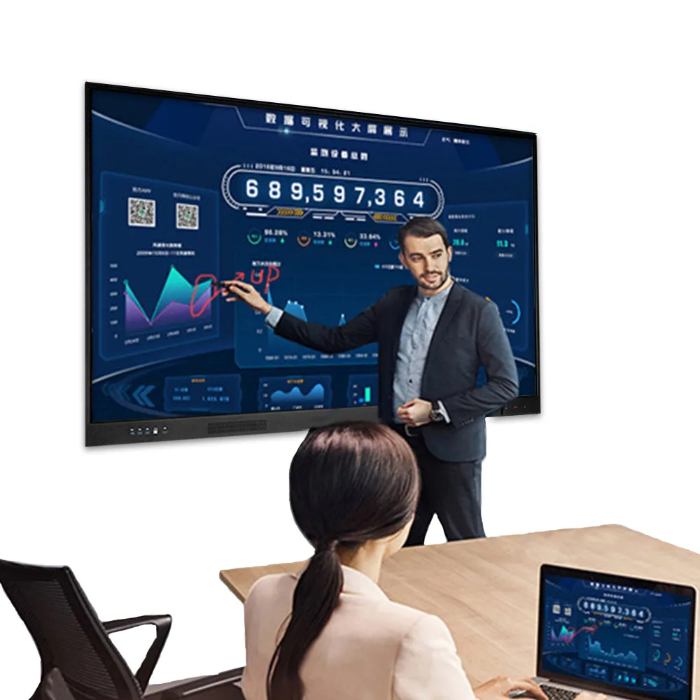 

65inch Intractive Smart Board Digital Pizarra Interactiva Interactive Touch Screen Interactive Board With Mobile Stand