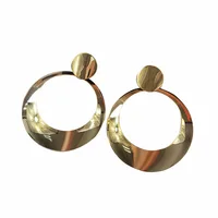 

Best Selling Products 2017 In USA Gold Plated Jewelry Big Hoop Clip Earrings