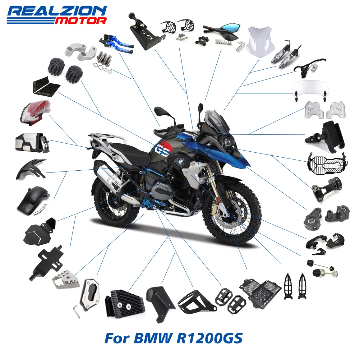 forskellige Skulle talsmand Wholesale Realzion Motorcycle Accessories CNC Exquisite Processing Parts  For BMW S1000R S1000RR GS310 K1600GT R1200GS R1250 From m.alibaba.com
