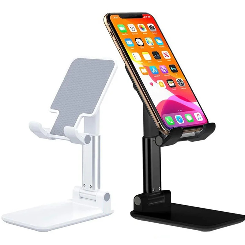

Adjustable Holder Phone Holder For Desk Thick Case Friendly Phone Holder Stand Aluminum Phone Stand, White black
