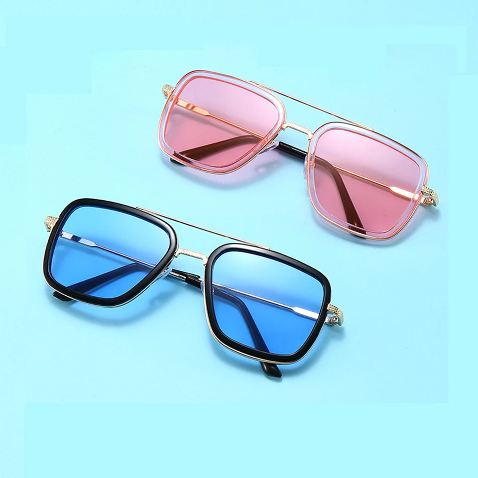 

SKYWAY New Hot Selling Sunglasses Fashion UV400 Double Bridge Metal Kids Sun Glasses
