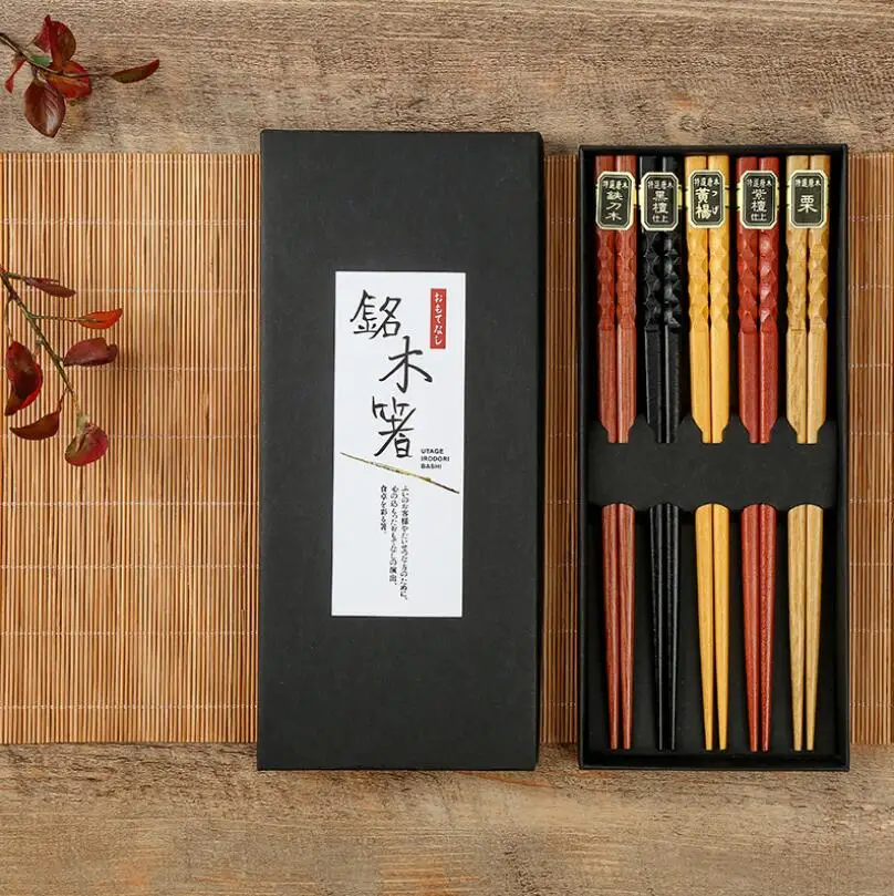 

Eco Friendly Japanese Korean Chinese Style Cutlery Palillos Chinos Chop Stick Gift Set Bamboo Wooden Chopsticks