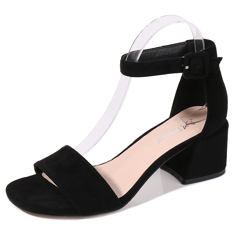 

High Heels Open Toe Summer Leisure elegant causal clear ladies clear women's sandals shoes, Black/green