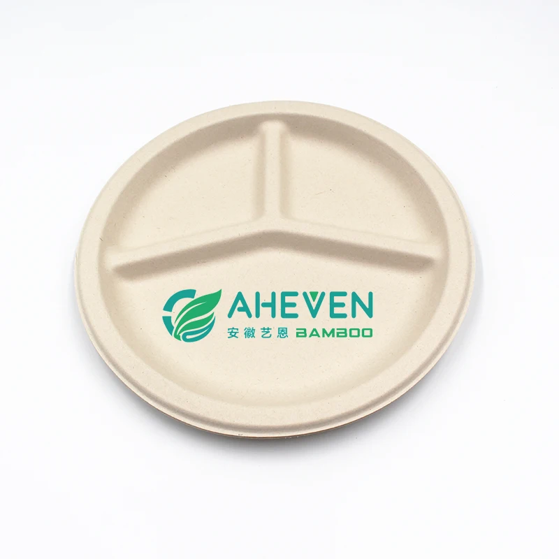 

Anhui EVEN 100% Biodegradable Disposable Food Grade Sugarcane Bagasse Plates For Restaurant Dinner Food, White color