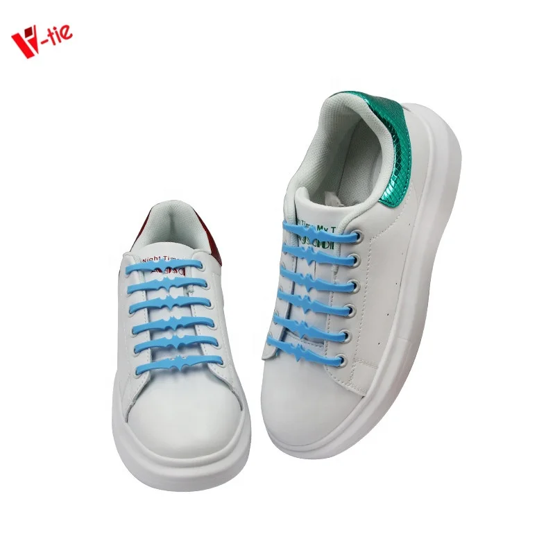 

Customized gifts colorful no tie elastic shoelaces 16pcs shoelaces for Adults