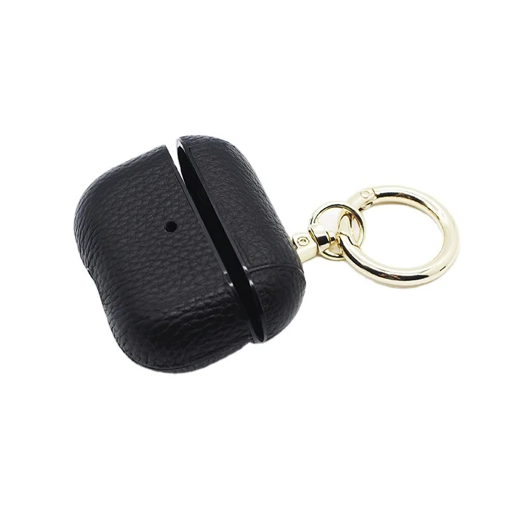 

Good sale designers full grain leather case cover for airpods with keychain