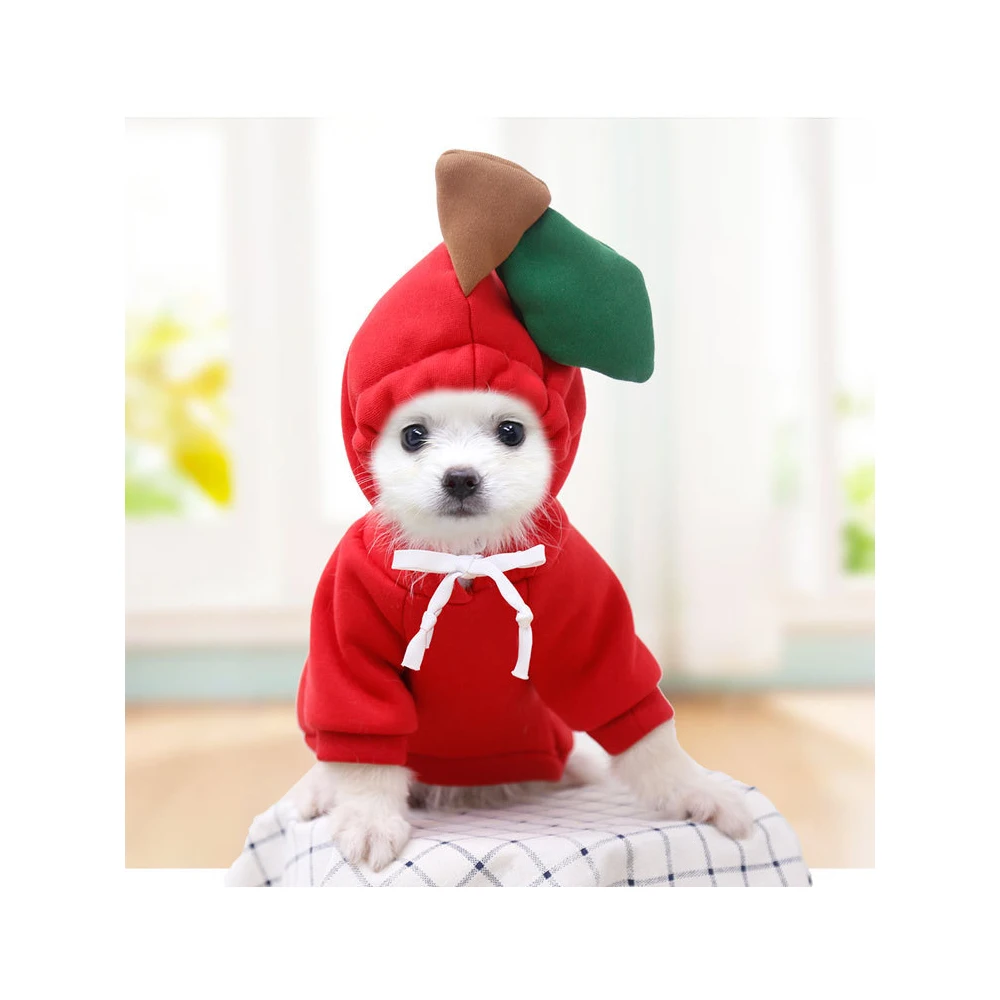 

Easy Walk Cute Fruit Warm Fleece Wholesale Dog Designer Designer Pet Cat Clothes, Red, yellow, orange,green,coffee,white.