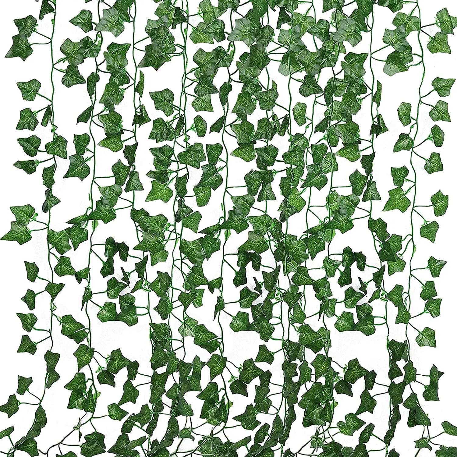 

Garden Home Wall Decor Faux Greenery Leaf Garland Plants Artificial Ivy Hanging Plants, Green