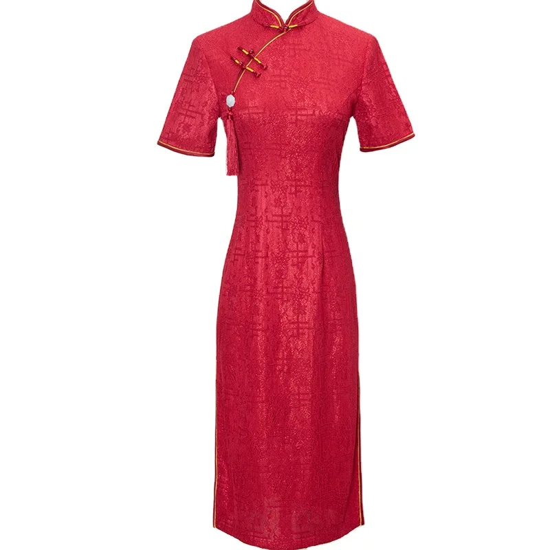 

Cheongsam qipao red women wedding Chinese Qipao Chinese traditional dress