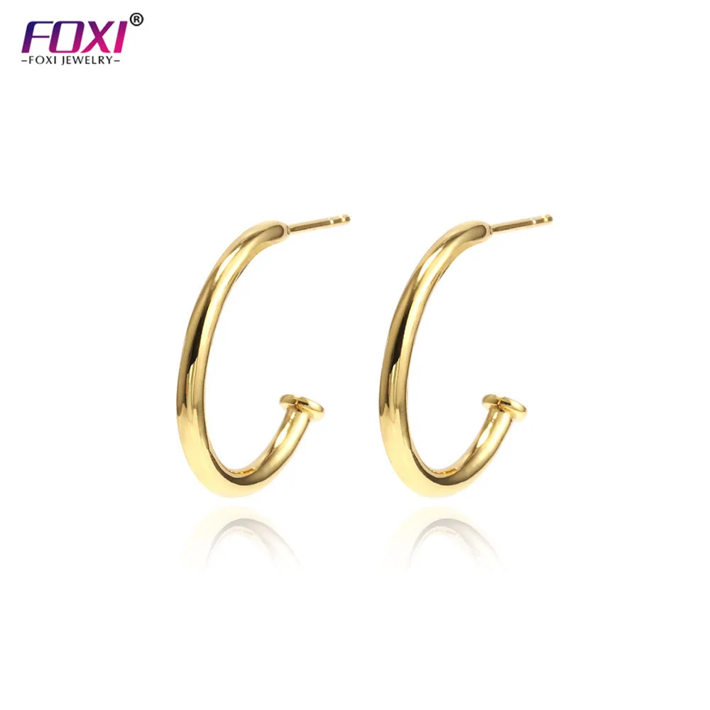 

High Quality 18k Gold Plated Stainless Steel Circle Hoop Earrings for Women