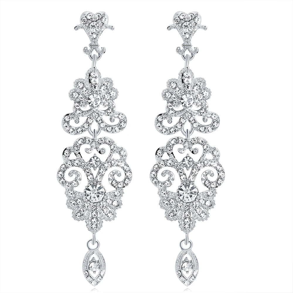 

Wholesale high quality ladies jewelry temperament rhinestone charm earrings