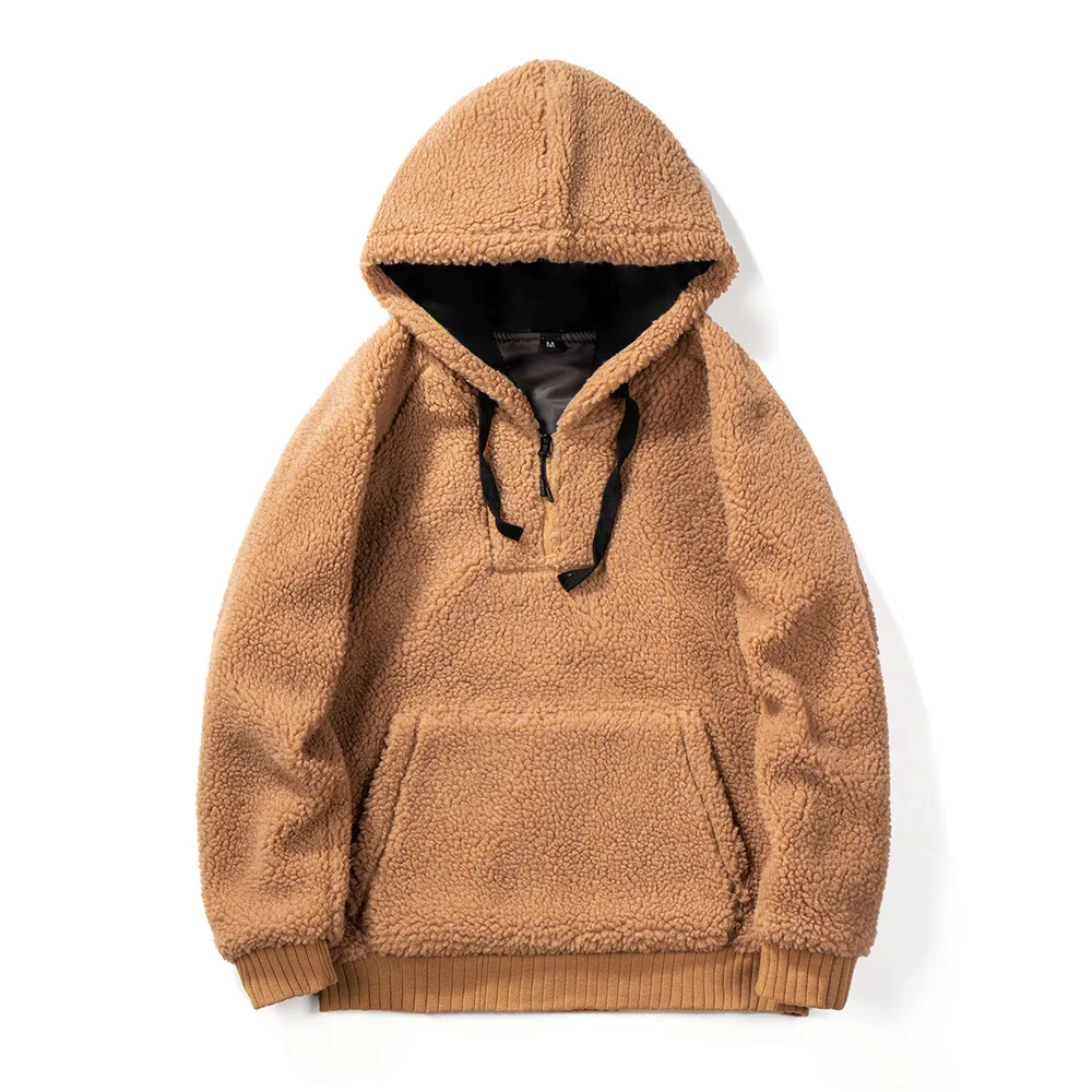 

2019 winter sherpa 1/4 zip mens hoodies, Custom