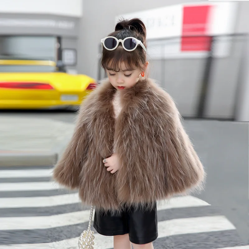 

Winter Children Baby Kids Girls Faux Fur Thicken Parkas Princess Coat Cardigan Outwear Coat