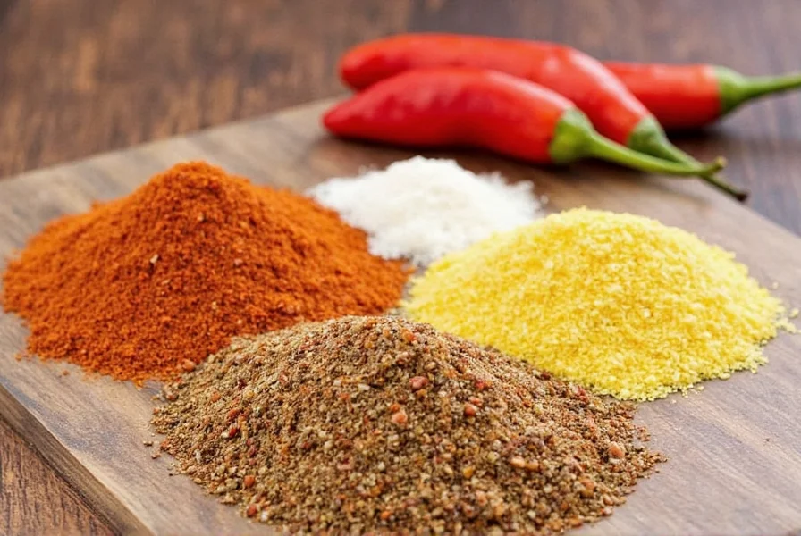 A close-up of peri peri seasoning granules