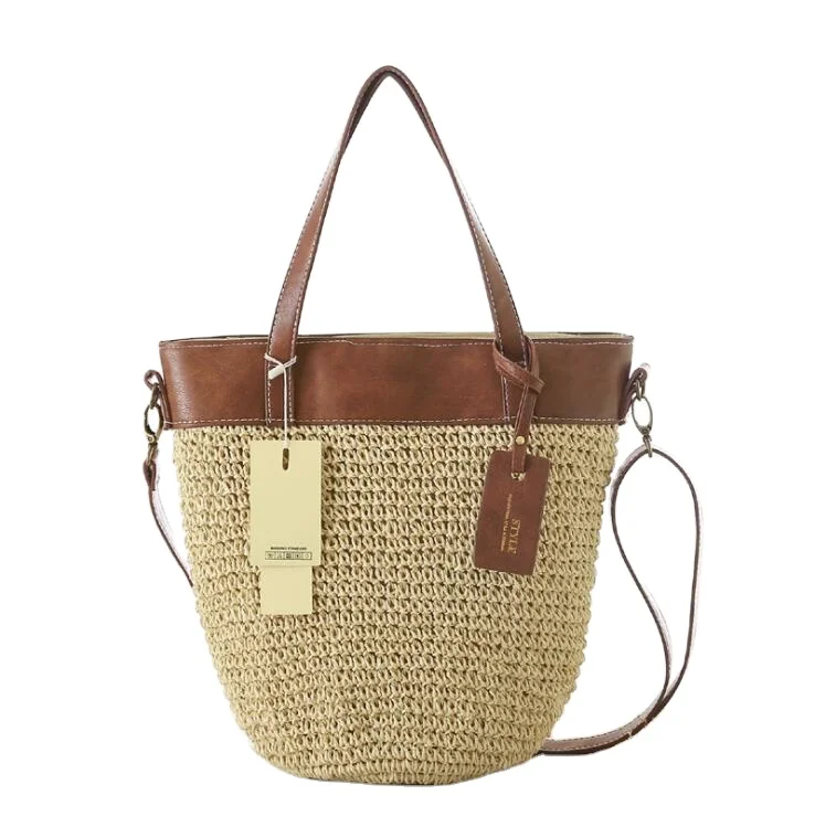 

2021 New hot fashion Straw bag messenger women's bag Raffia women handbag hand-woven beach bags for women