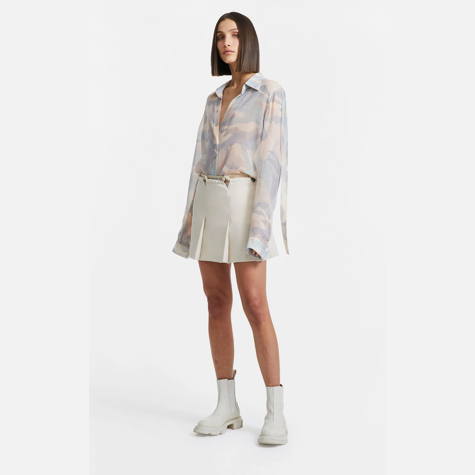 

2021 new arrival girl's mid-rise box pleat mini skirt