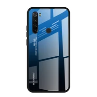 

Luxury Gradient Tempered Glass Phone Cases Soft TPU Edge Back Cover Case for Xiaomi Redmi Note8T